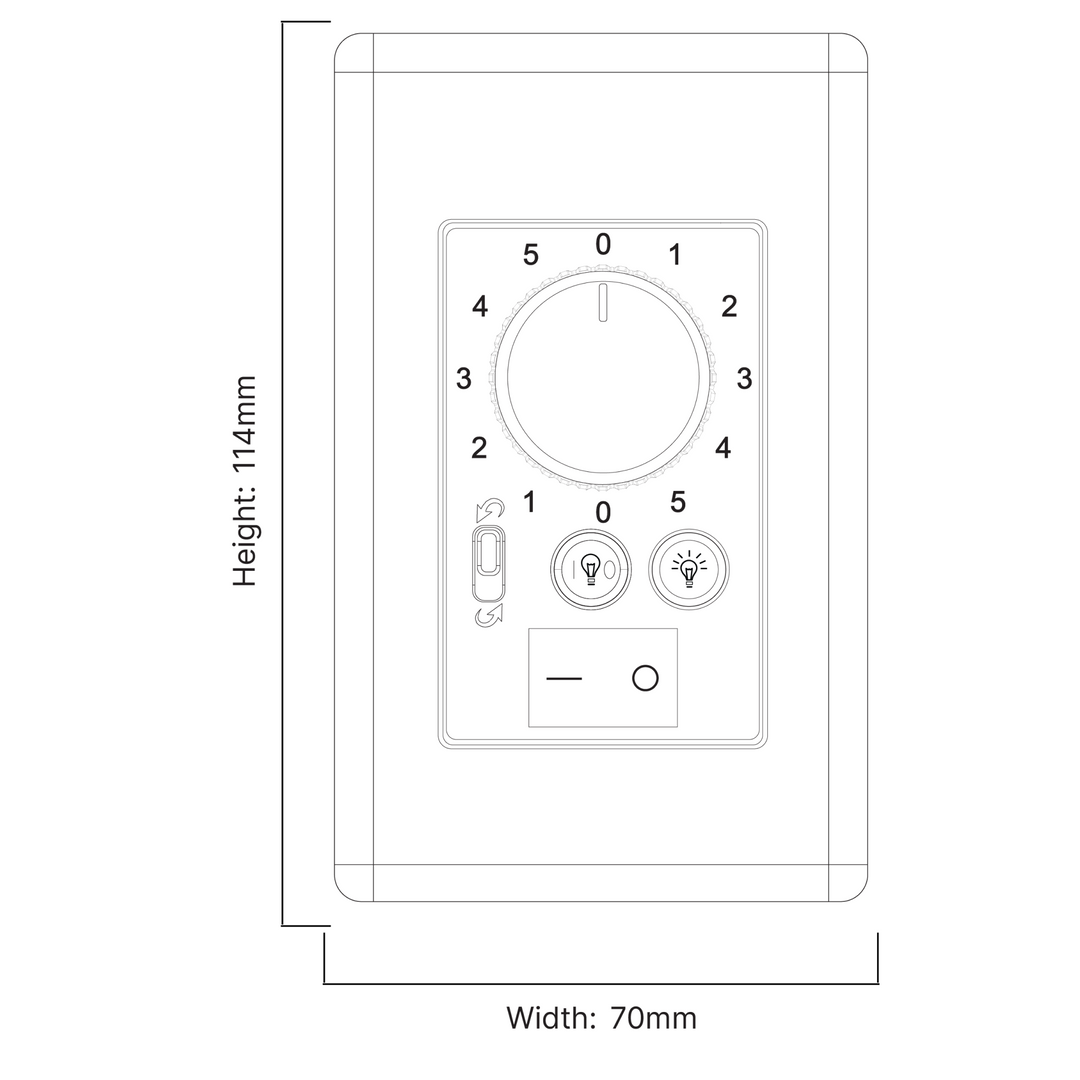 KP DC Wall Control For Flatjet With Remote