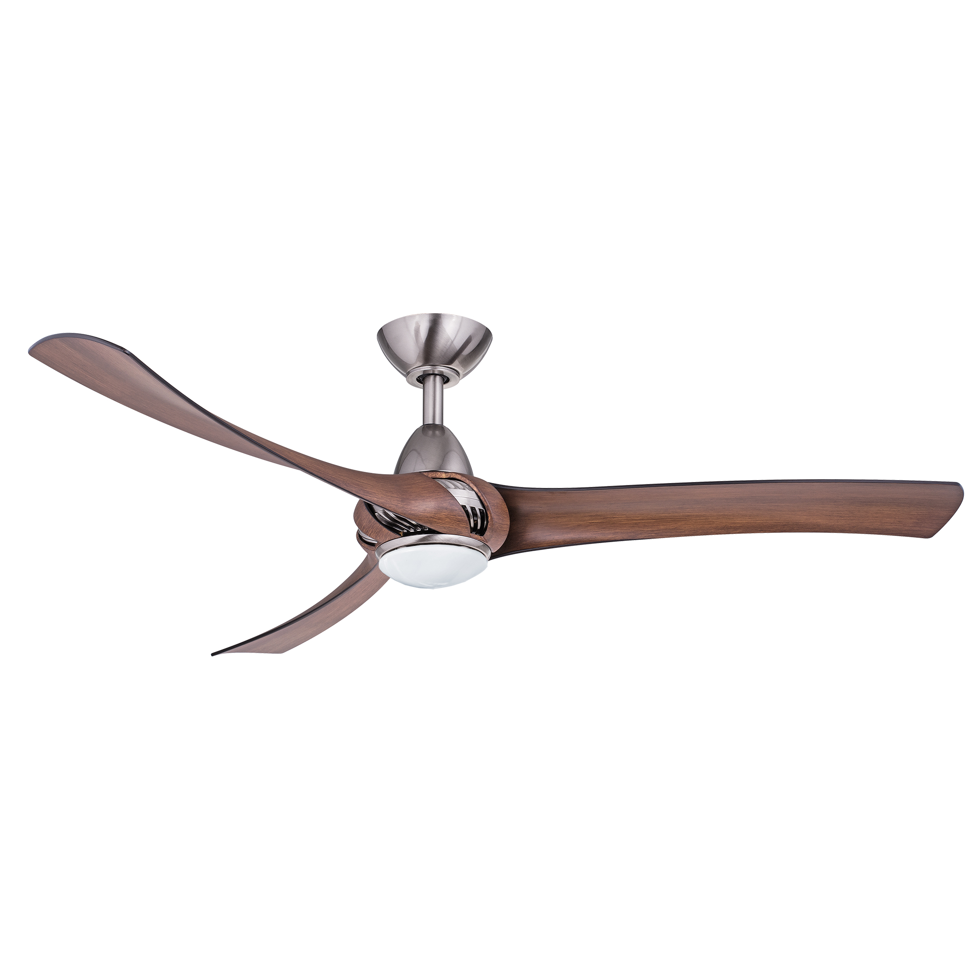 52" Arumi Ceiling Fan in Pewter with Koa blades and 17W LED Light