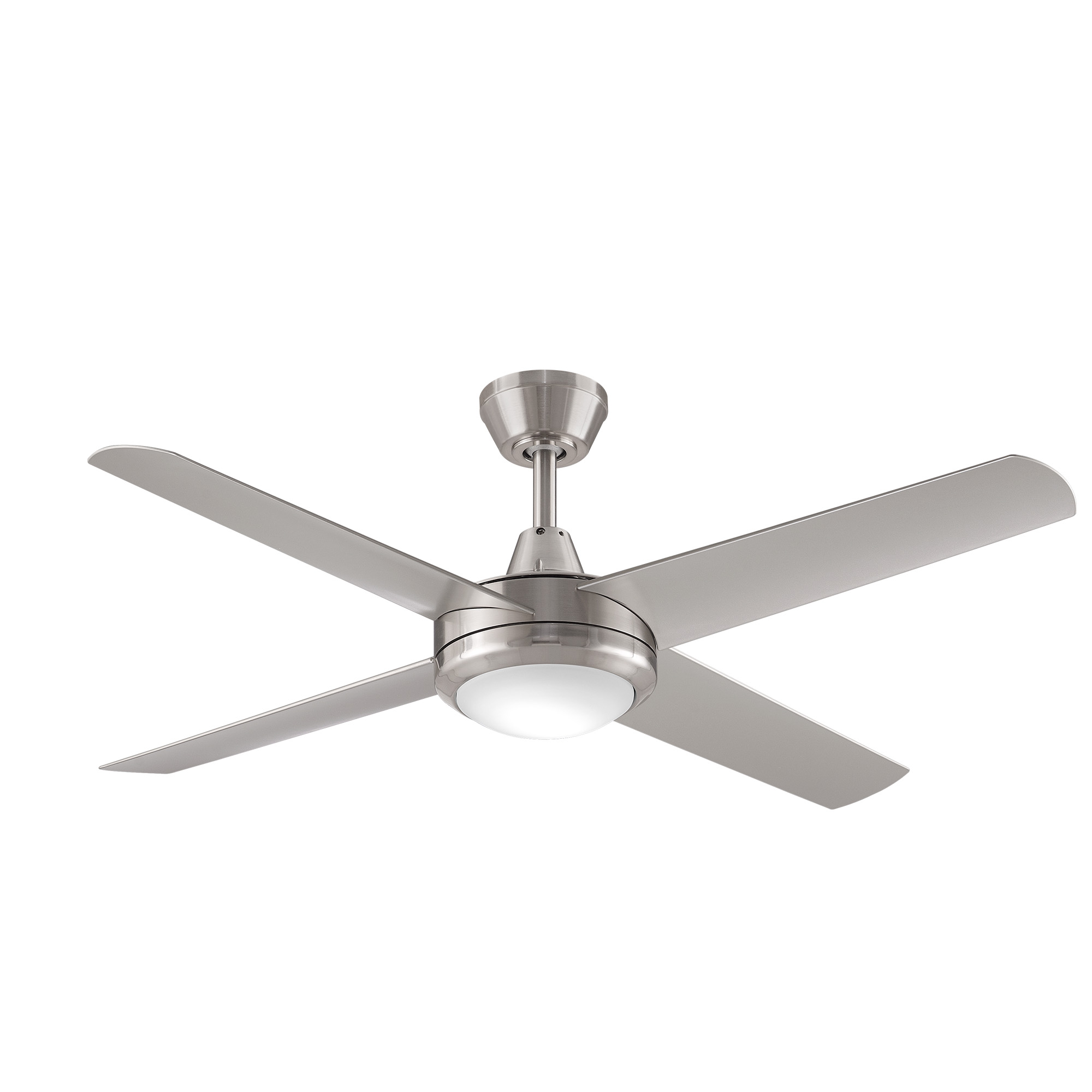52" Aspire Ceiling Fan in Brushed Nickel with 18W Dimmable LED Light