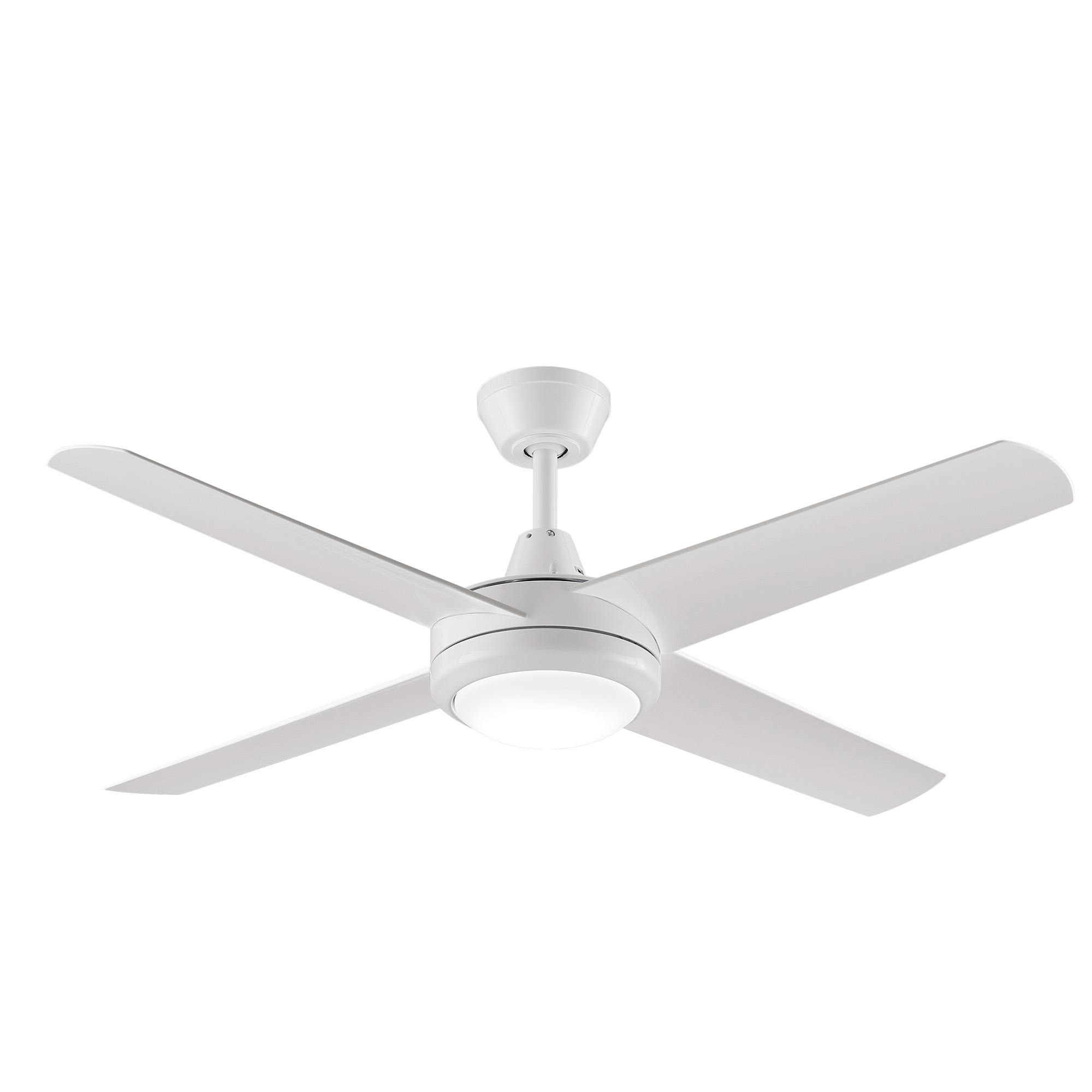 52" Aspire Ceiling Fan in White with 18W Dimmable LED Light