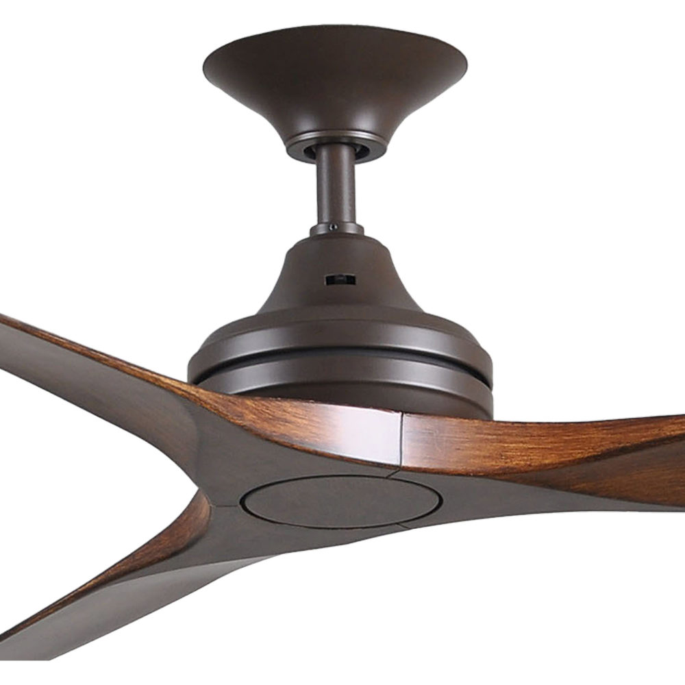 60" Spitfire Ceiling Fan in Oil-rubbed Bronze with Koa blades (zoomed)