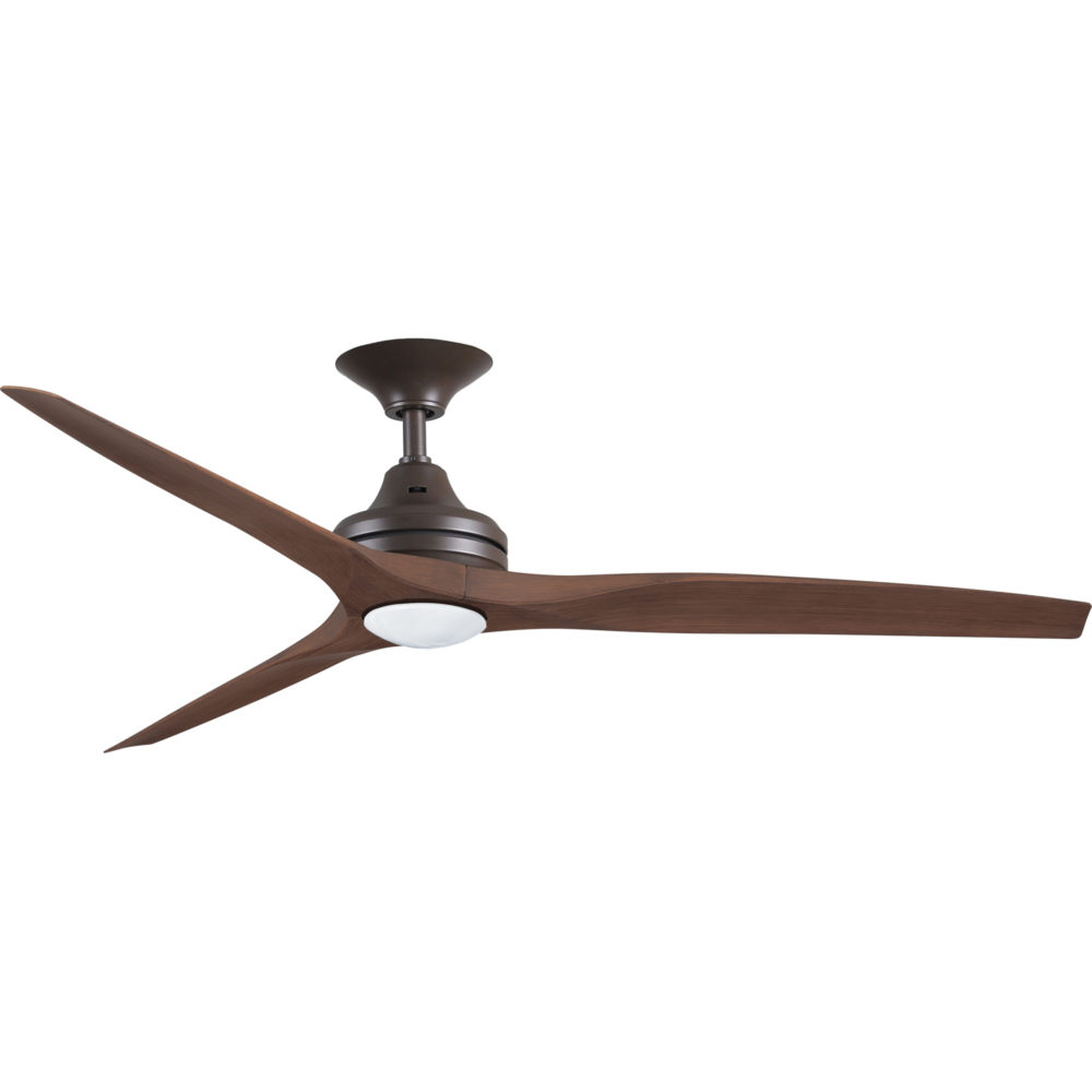 60" Spitfire ceiling fan in Oil-rubbed Bronze with Walnut polymer blades and LED Light Kit