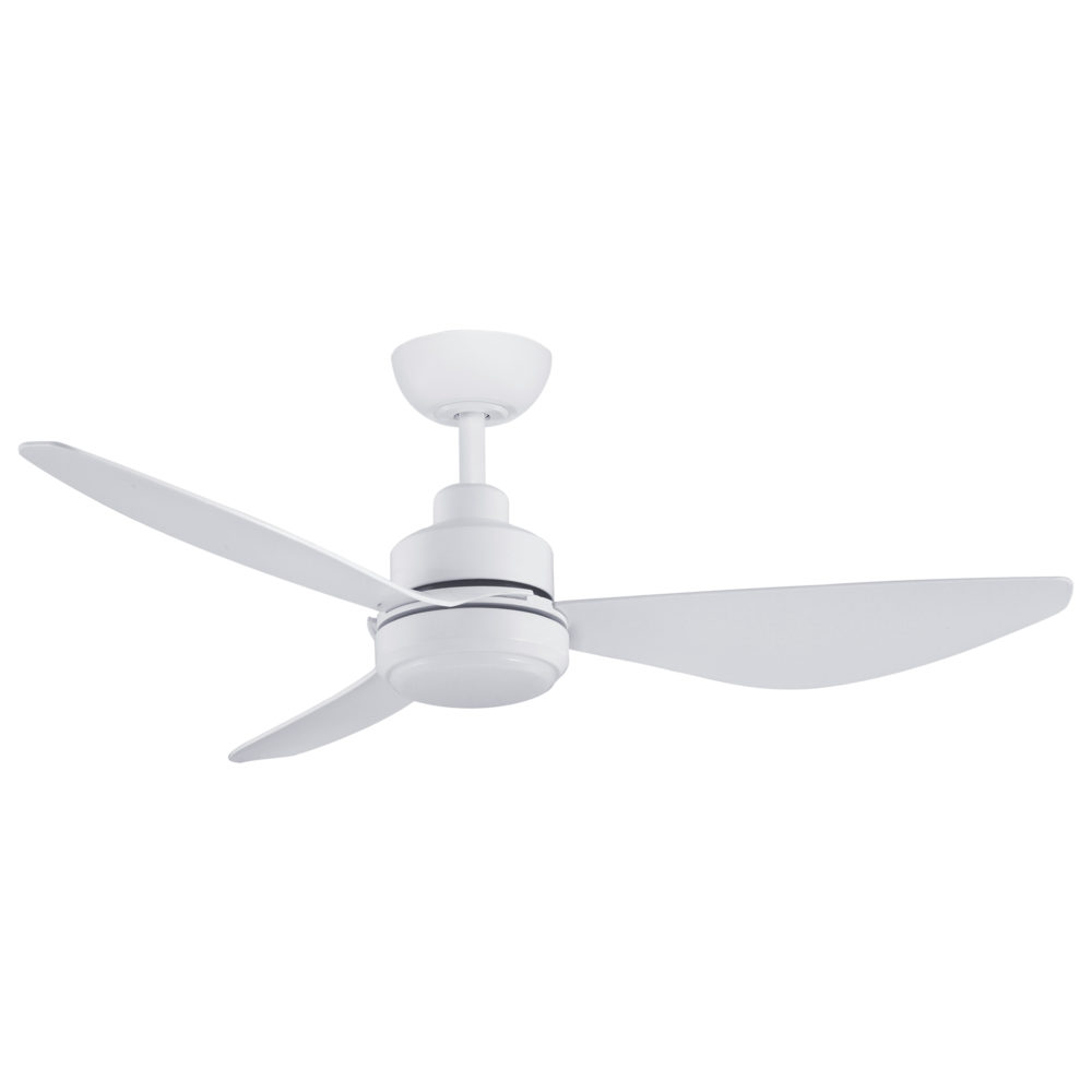 48" Trinity DC Ceiling Fan in Matte White with 20W LED Light