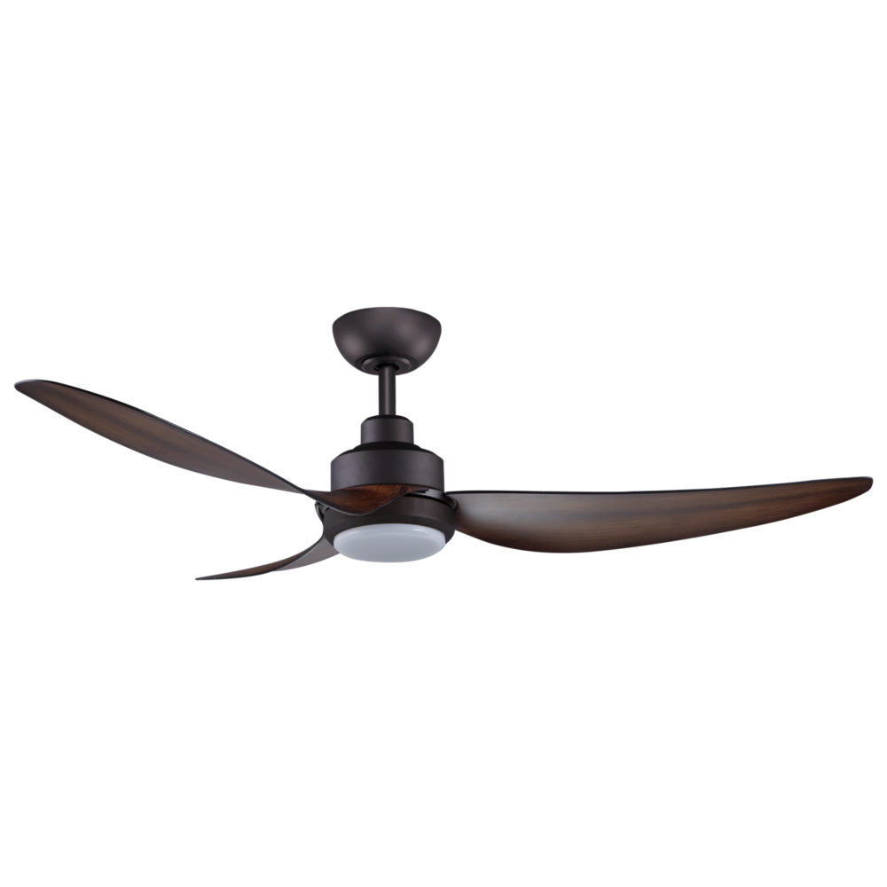 56" Trinity DC Ceiling Fan in Oil-rubbed Bronze with Koa blades and 20W LED Light