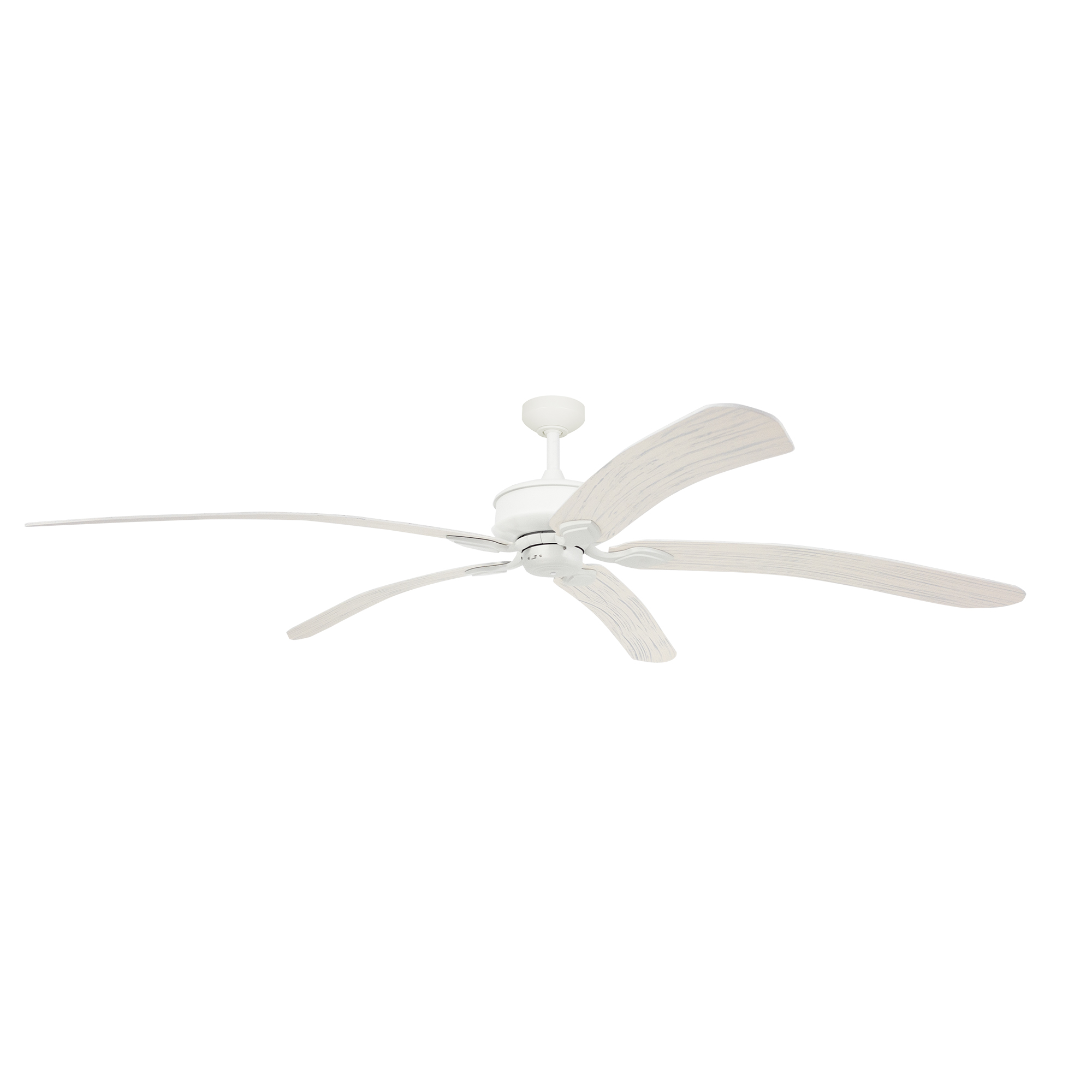 72" Tropicana Ceiling Fan in Matte White with White Wash blades