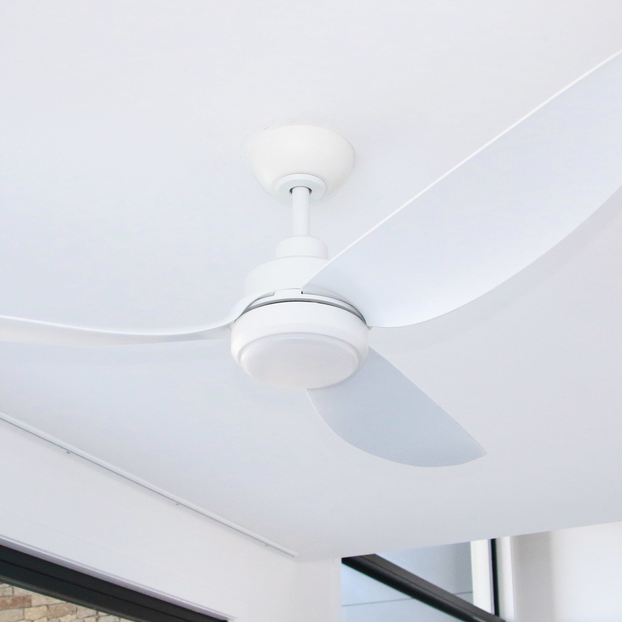 48" Trinity DC ceiling fan in Matte White with 20W LED Light Kit