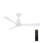 44" Kute DC Ceiling Fan in White