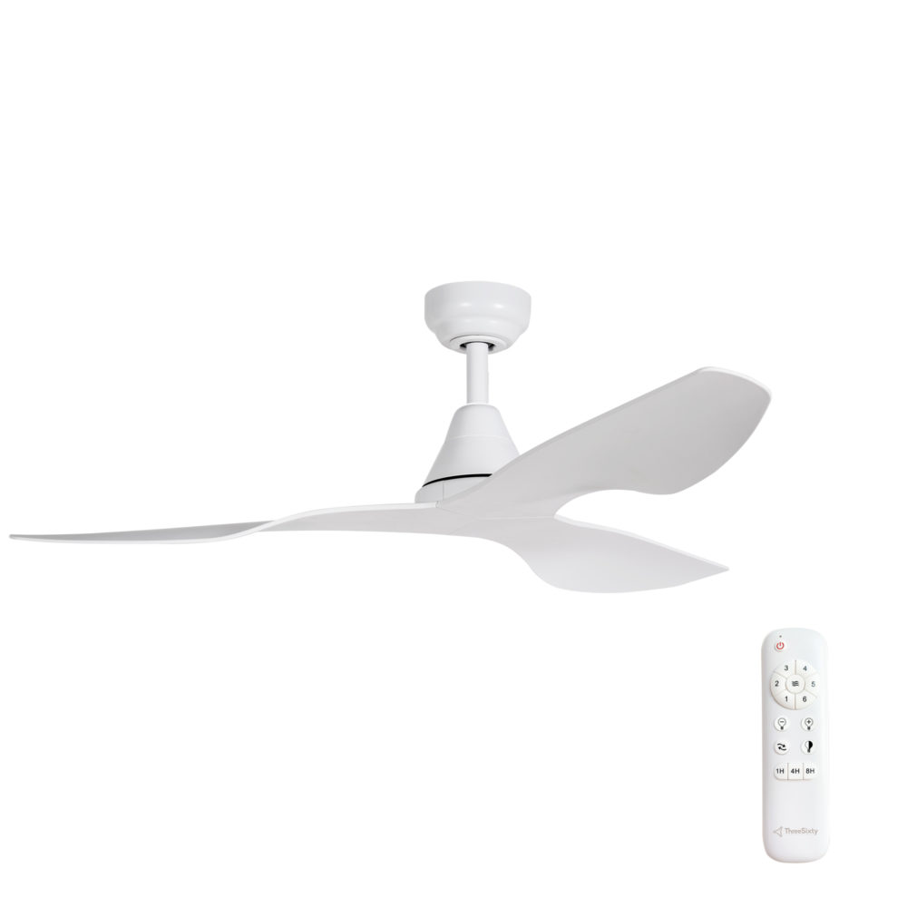 45" Simplicity DC Ceiling Fan in Matte White with Remote Control