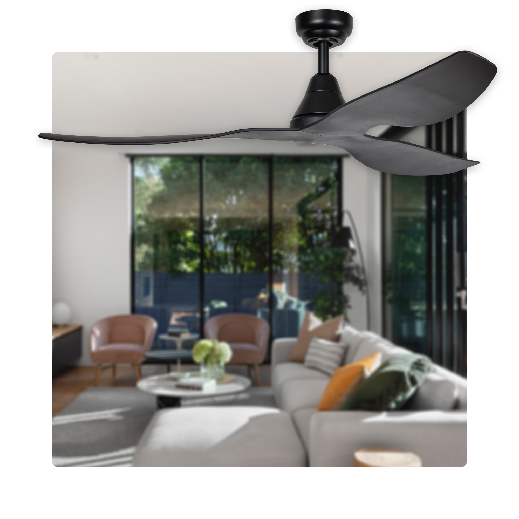 Simplicity DC Ceiling Fan in Black