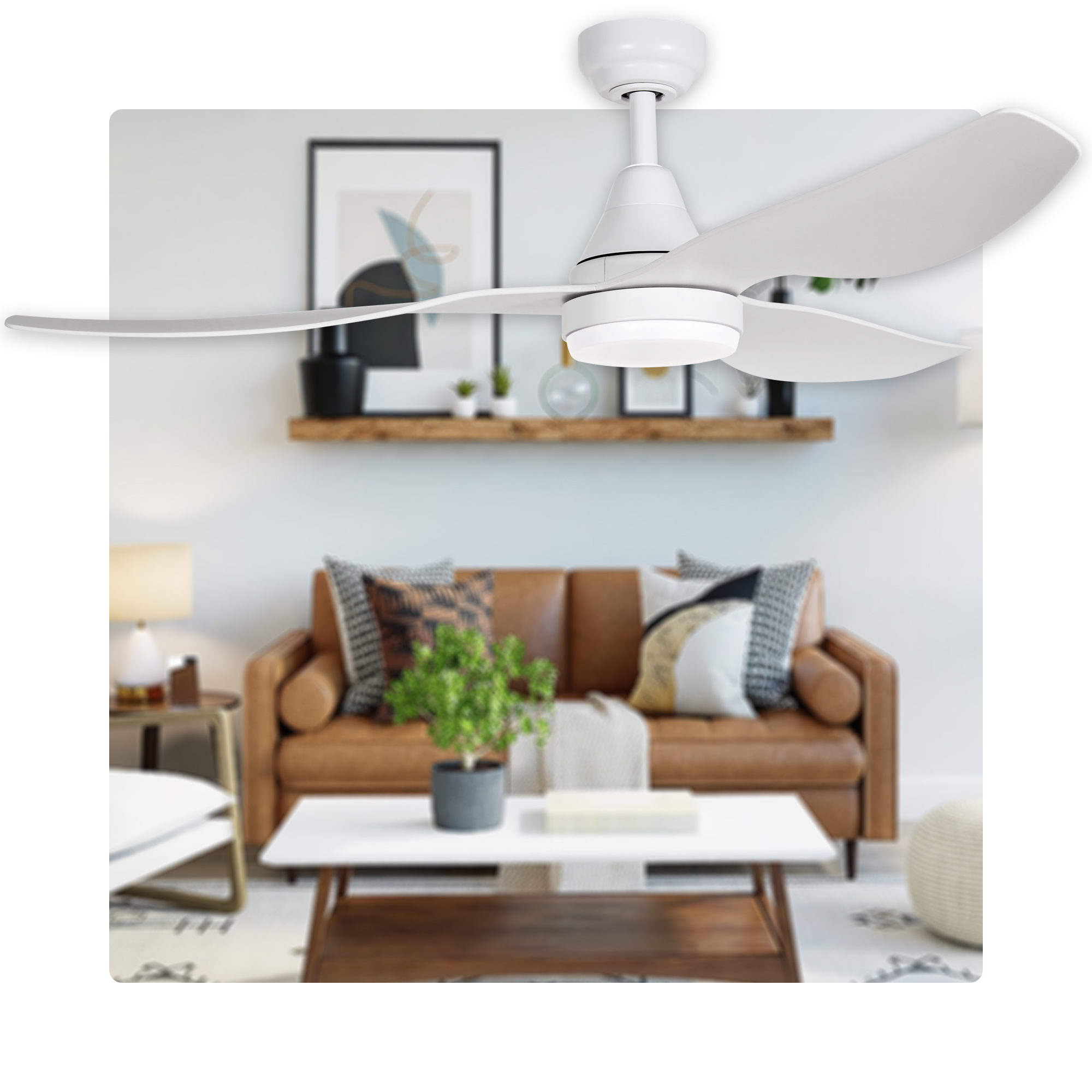 Simplicity DC Ceiling Fan with 18W LED Light Kit
