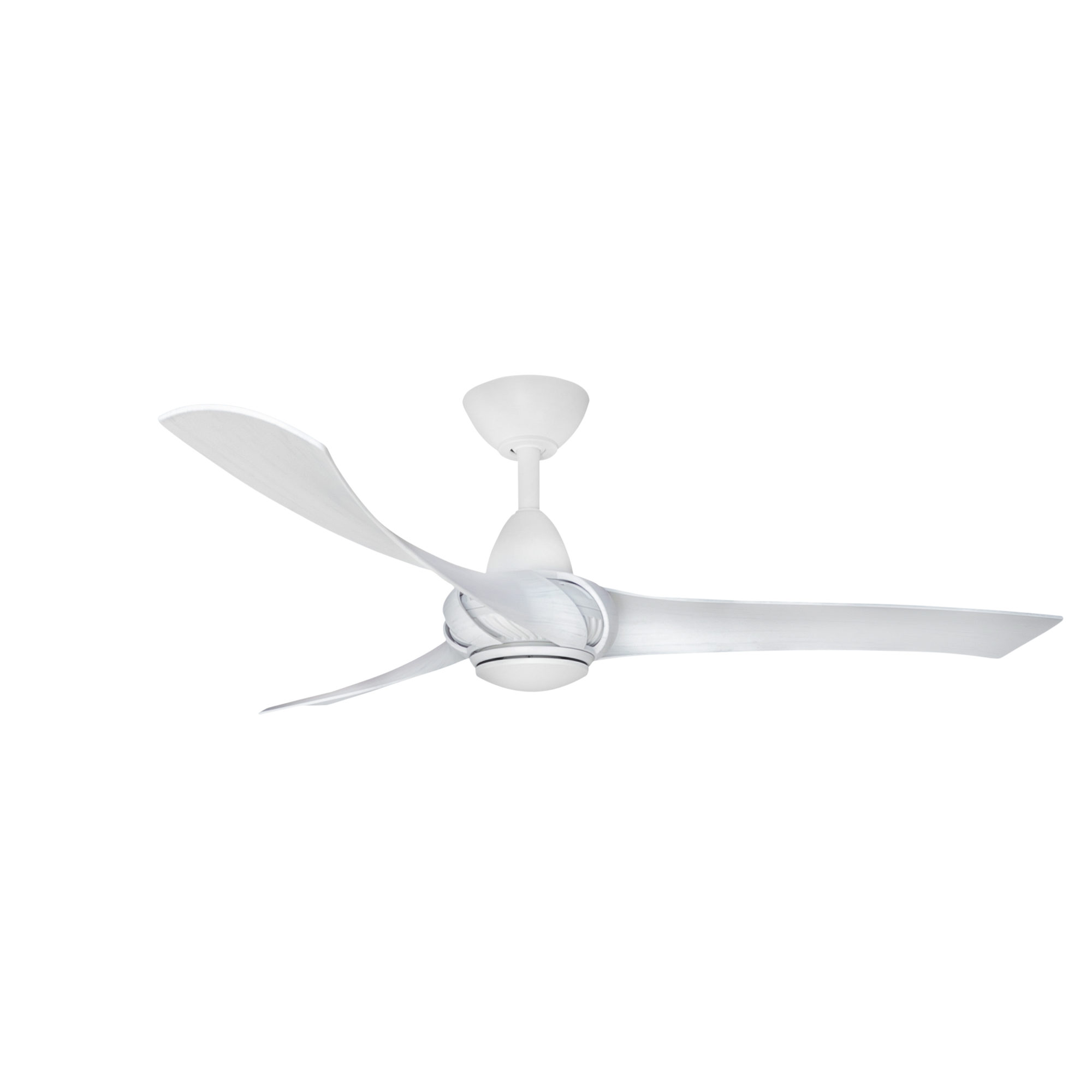52" Arumi V2 Ceiling Fan in Matte White with White Washed Blades