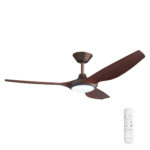 52" Delta DC Ceiling Fan in Bronze/Koa with 18W CCT LED Light