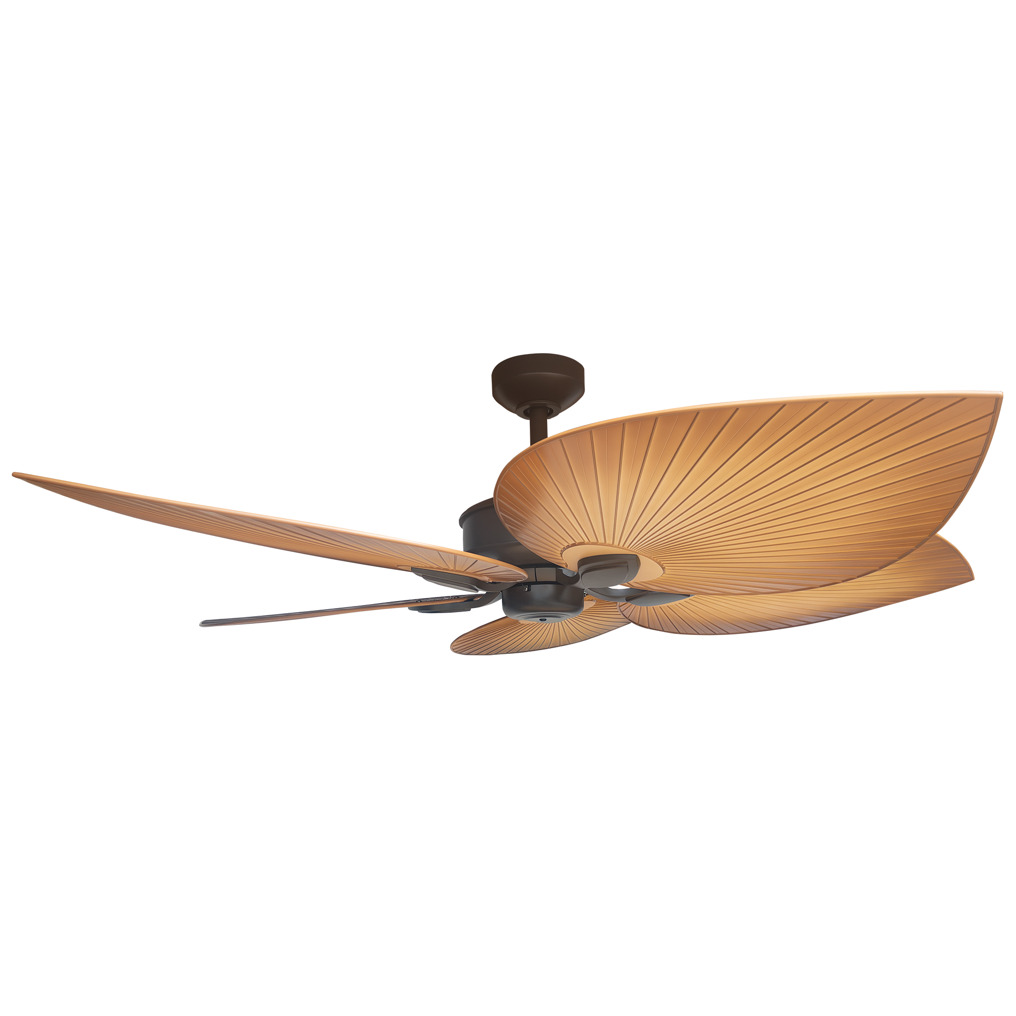 54" Tropicana Ceiling Fan in Oil-rubbed Bronze with Natural blades